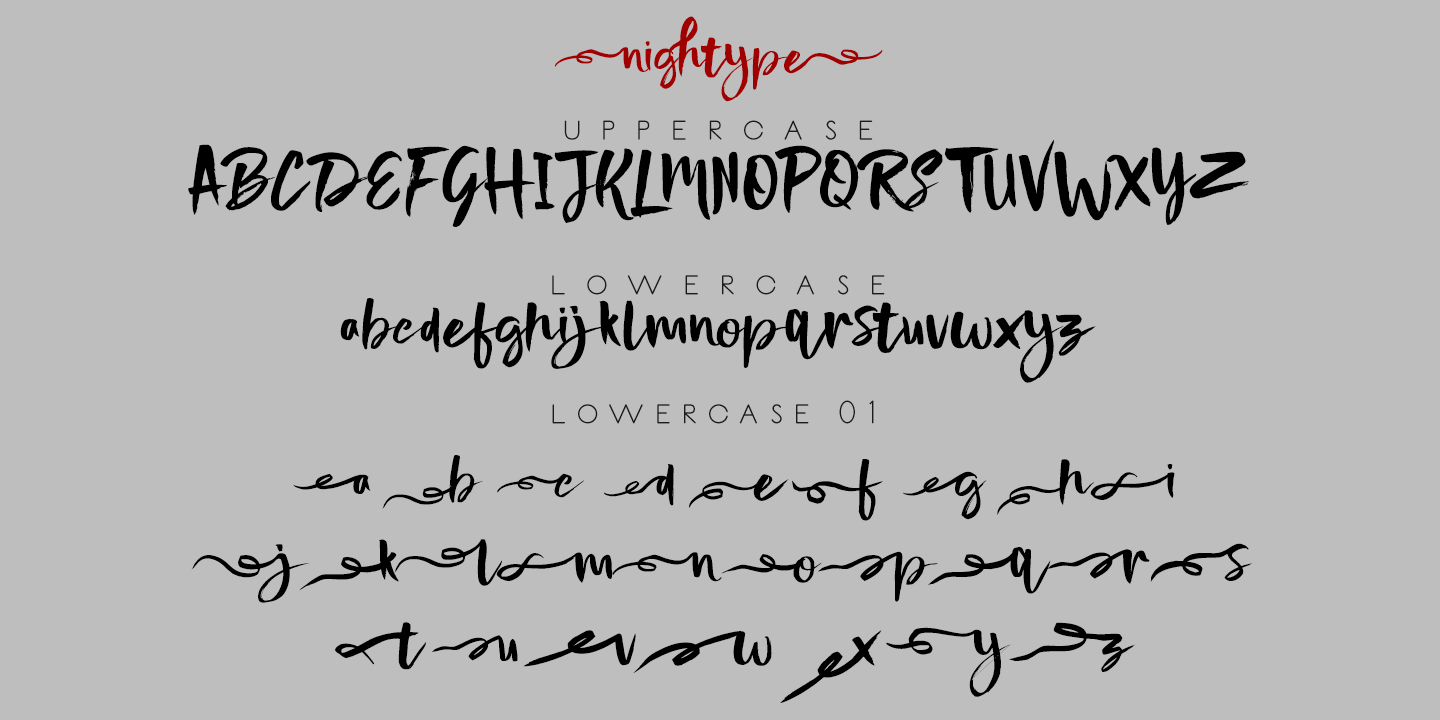 Пример шрифта Nightype #4